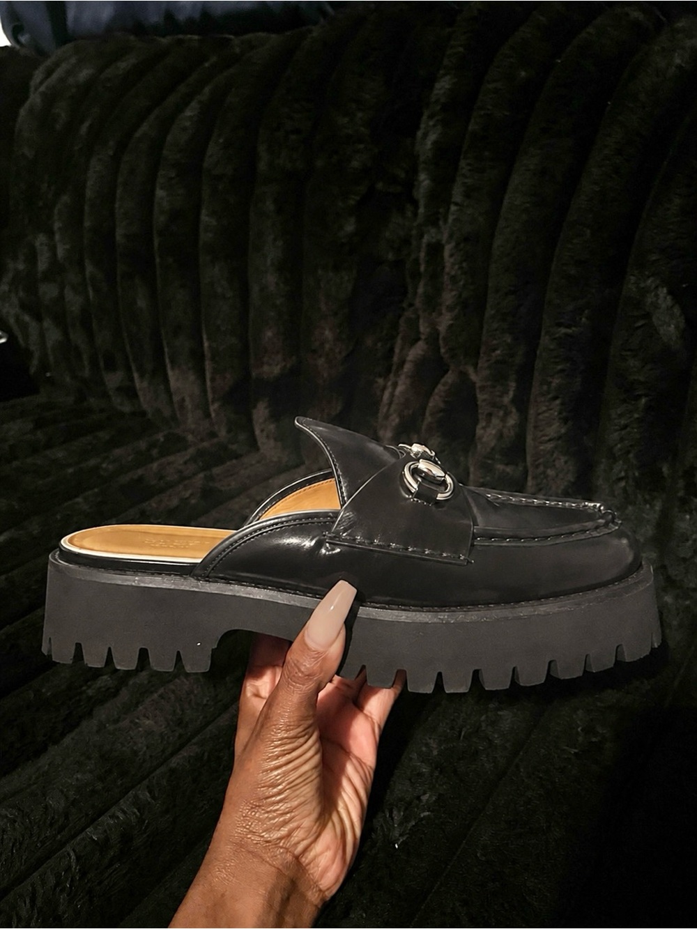 Gucci Leather Mules